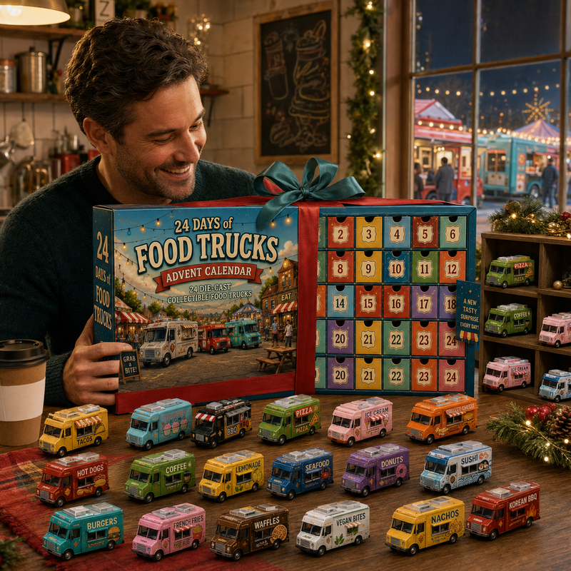 Food Trucks Advent Calendar Christmas display