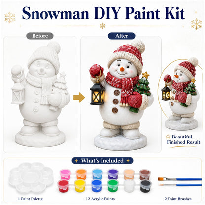 ⏳ Last Day 49% OFF – 🎨 Beginner-Friendly Christmas Paint-Your-Own Figurine Kit Collection | Complete Kit with Unpainted Figurine, Paints, Brushes & Mixing Palette Included 💕