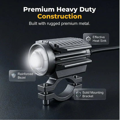 🔥HOT SALE🔥💯⏰Universal Motorcycle LED Spotlight Dual Color Auxiliary Driving Light