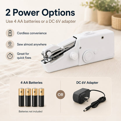 🧵 CRAFT SALE 50% OFF - Portable Handheld Electric Sewing Machine Kit for Beginners