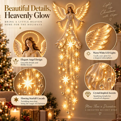 🔥Angel Blessing Starfall Wall Light™ – Heavenly Christmas Wall Decor