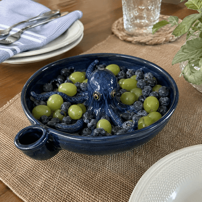 Bold Indigo Octopus Berry Colander
