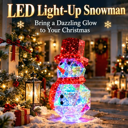 🎄✨ Magical LED Light-Up Snowman | Colorful Christmas Decoration