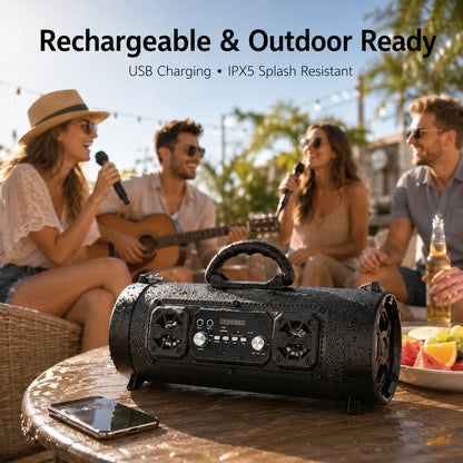 🎤 Portable Wireless Karaoke Bluetooth Speaker – Big Sound, Party Anywhere