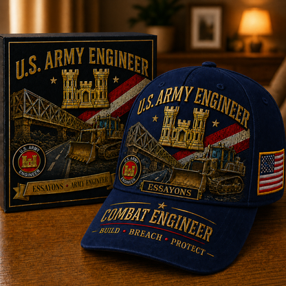 🏰U.S. Army Engineer Career Commemorative Cap