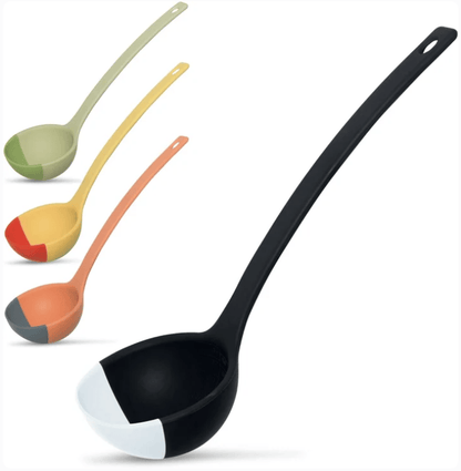 Silicone Spoon - Colorful Silicone Spatula Ladle with a Soft Top to Mold to your Pots & Pans
