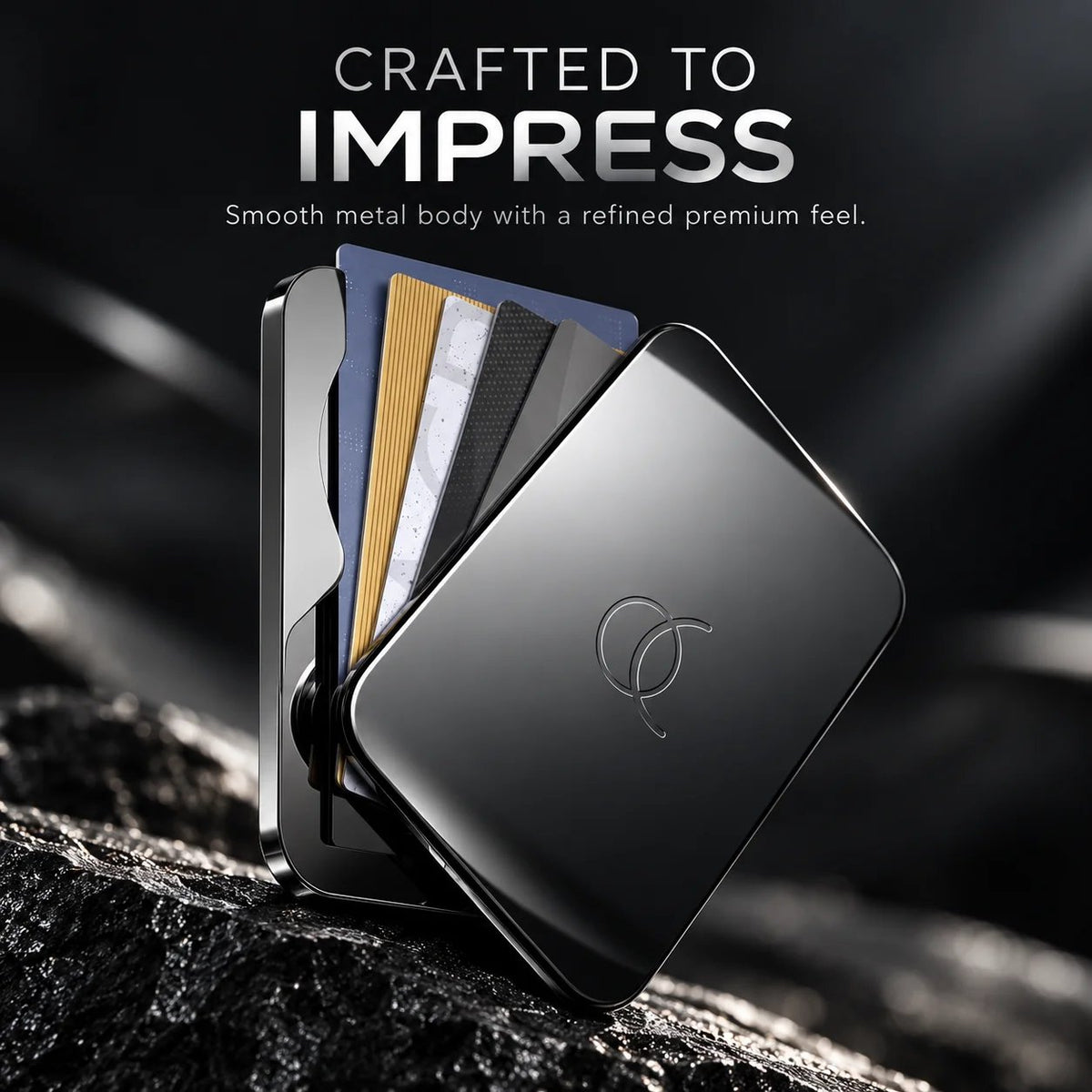 🧲 Slim Magnetic Metal Wallet | Quick-Access Card Holder