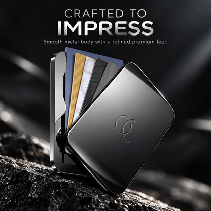 🧲 Slim Magnetic Metal Wallet | Quick-Access Card Holder
