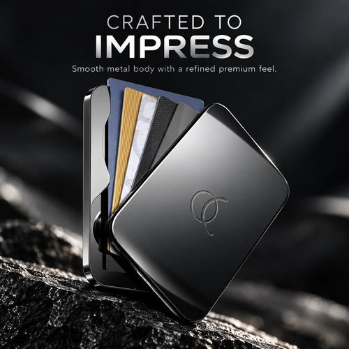 🧲 Slim Magnetic Metal Wallet | Quick-Access Card Holder