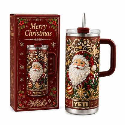 🎅 Luxury Christmas Santa 40oz Handle Tumbler