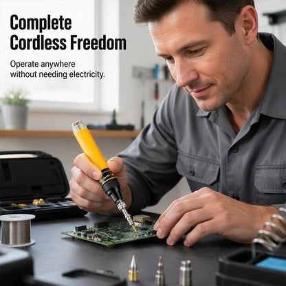 🛠️ 5-in-1 Cordless Butane Soldering Iron – No Outlet Needed