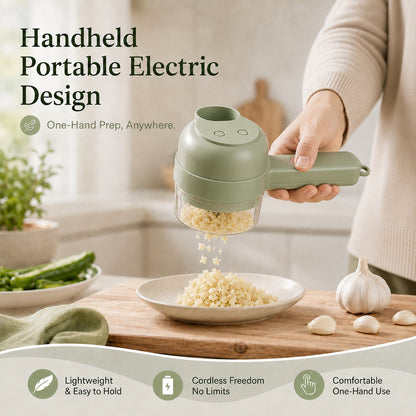 4-in-1 Cordless Handheld Food Processor & Slicer
