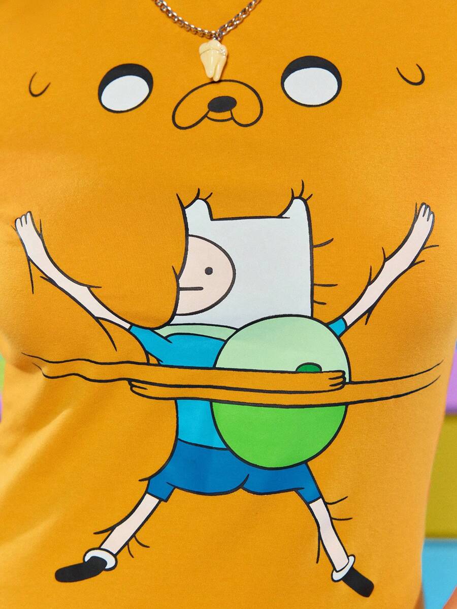 Retro Cartoon Crop Top For Women