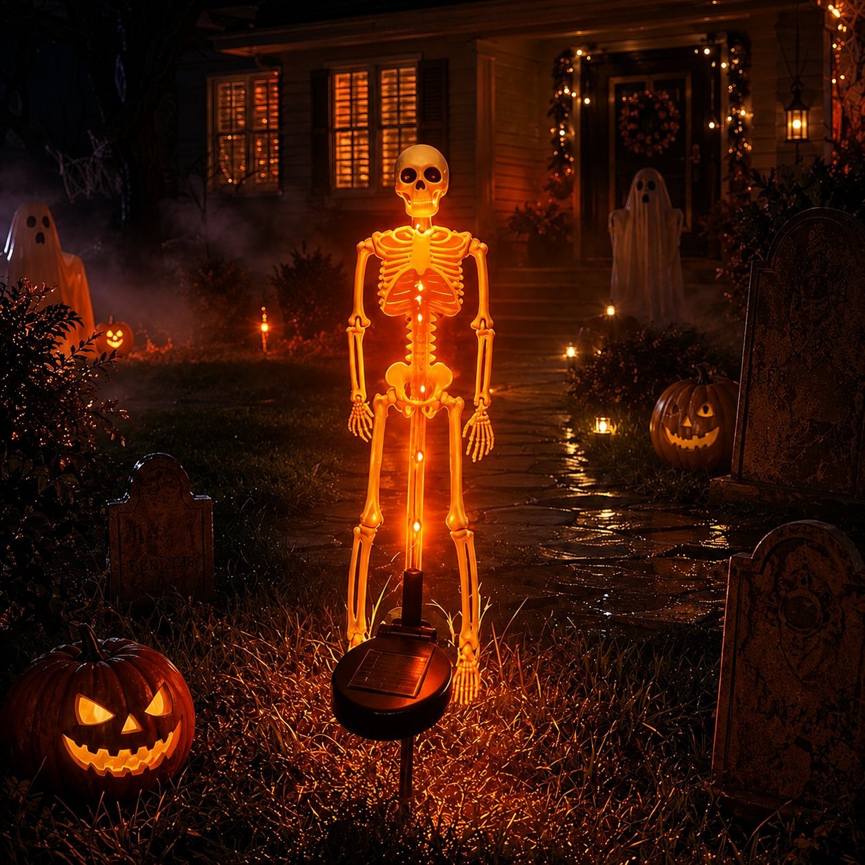 Solar Skeleton Yard Stake – Halloween Garden Light
