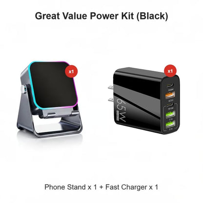 🎶📱 5-in-1 Wireless Induction Speaker & Adjustable Phone Stand