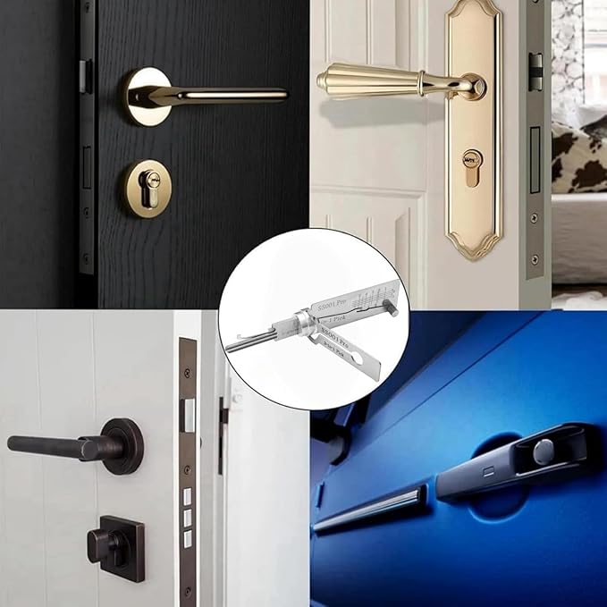 🔥HOT SALE 49% OFF⚒️Stainless Steel Master Key Decoder, SS001 Pro Lock Pick Tool for Beginners, Practical Locks for Lock Lock,Lock Pick Set（Only applicable to Flat Key Lock）