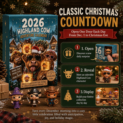 🔥Last Day 49% OFF - 🐂🎁2026 Highland Cow Advent Calendar | Every Day Brings New Surprises(📦Buy 2 Free Shipping)