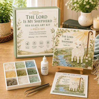 🎉 ✝️ Psalms of Comfort & Strength Sea Glass Art Kit