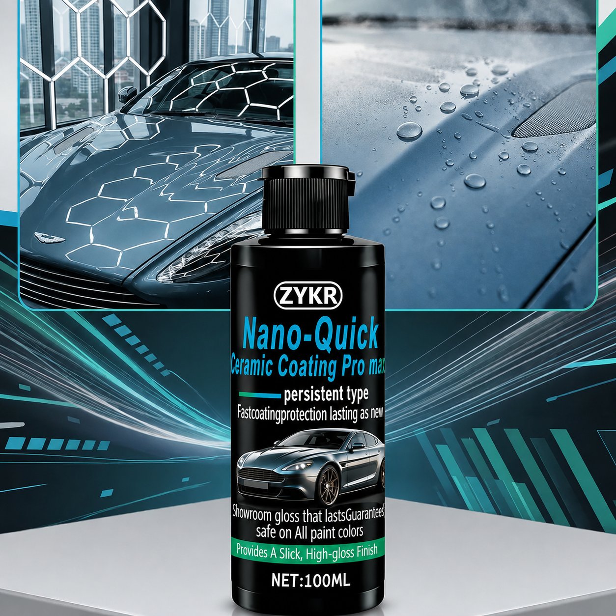 🚘 Nano Ceramic Car Paint Coating – Quick Gloss & Shine Care