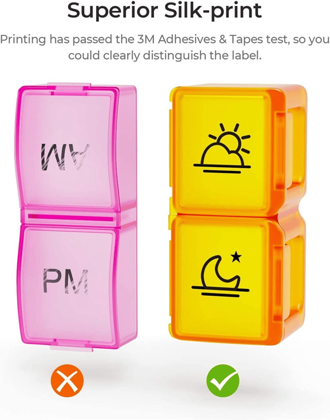 🎉💊 Monthly AM/PM Pill Organizer – Twice-a-Day Medicine & Vitamin Storage with Stickers