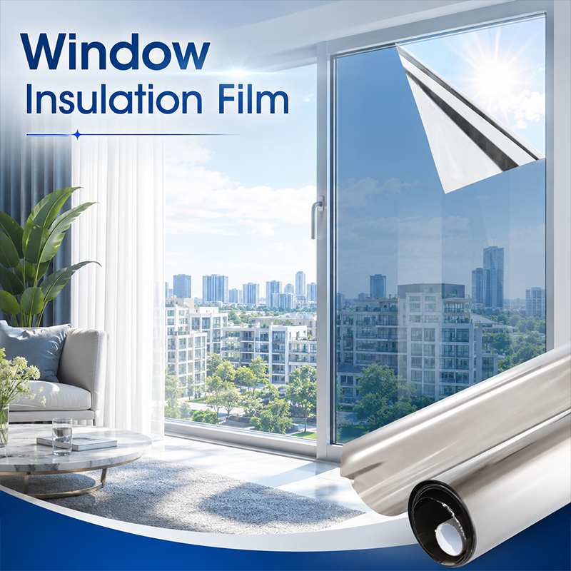Static Cling Window Privacy Film UV Blocking Mirror Tint