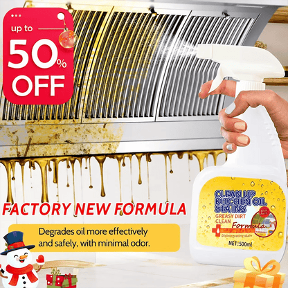 🔥 50% OFF!🫧Heavy Duty Kitchen Degreaser Spray Lasting Effect Heavy Oil Cleaner Stain Removal Liquid for Kitchen