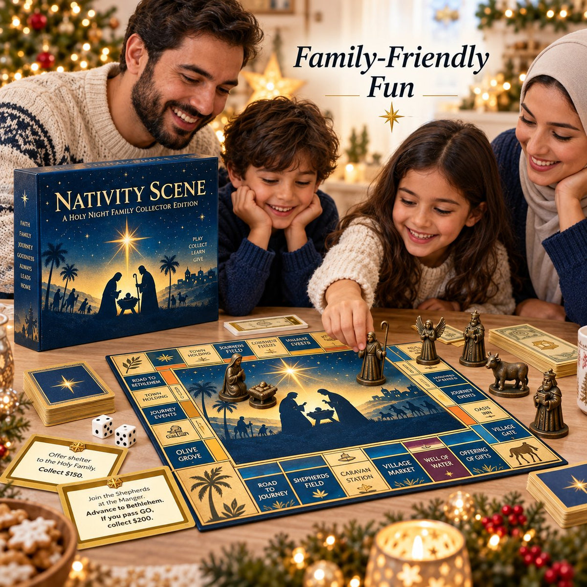 🌟 Nativity-Themed Family Board Game – Christmas Story Edition