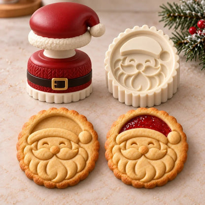 🍪 Christmas Cookie Press with Jam-Fill Center — Make Holiday Baking More Creative and Fun