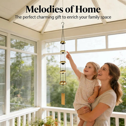 🔔 Quintet Brass Wind Chimes (35-inch)