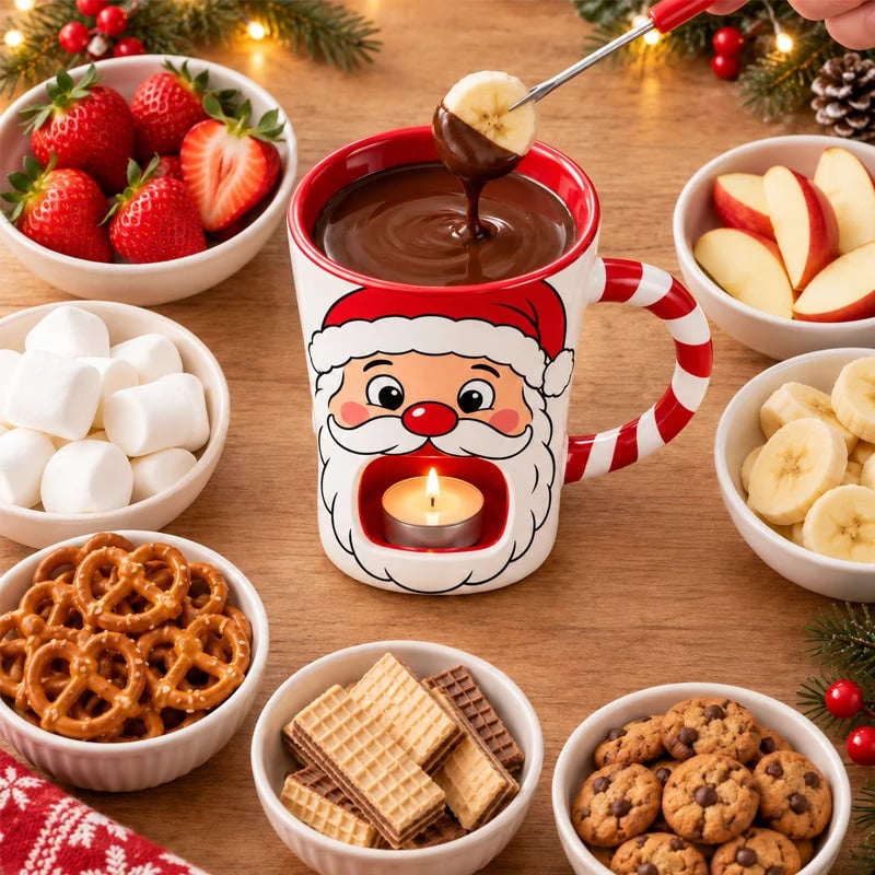 🎅 Christmas Chocolate Fondue Mug | Sweet Holiday Moments