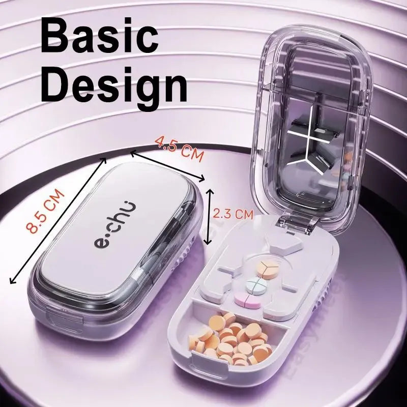 Adjustable Pill Cutter with Storage for Precise Dose Splitting