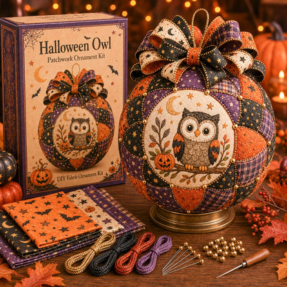 ⏳ Last Day 49% OFF – 🎃 Beginner-Friendly DIY Halloween Classics Patchwork Ornament Kit Collection | Complete Kit with Coordinated Fabrics, Ornament Form, Spooky Accents & Step-by-Step Guide Included 💕