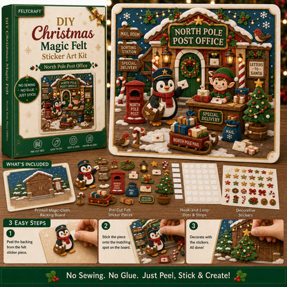 DIY Christmas Magic Felt Sticker Art Kit