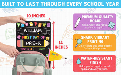 First & Last Day School Sign – Double-Sided Chalkboard for Every Milestone