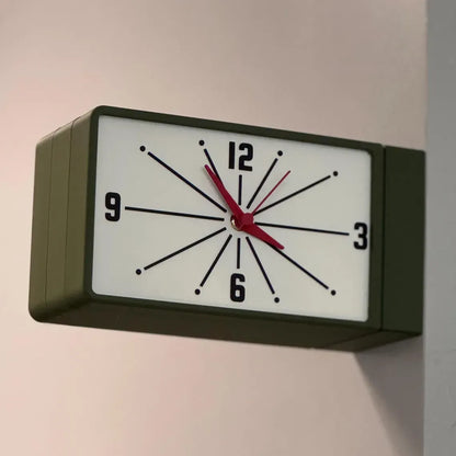 🕰️ Meridian Illuminated Double-Sided Wall Clock – Mid-Century Modern Retro Decor