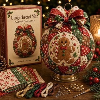 🎁LAST DAY 49% OFF-🎄 Christmas Classics Patchwork Ornament DIY Kit (Beginner-Friendly)