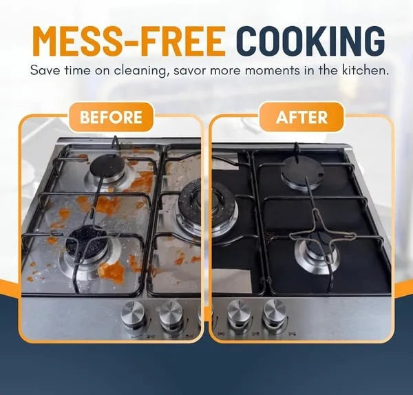 🥘 Reusable Gas Stove Burner Liners♻️ (Set of 4)