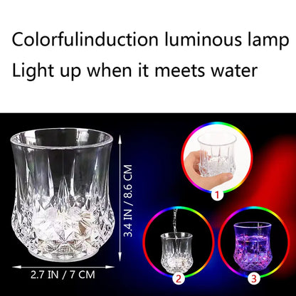 Liquid Activated LED Light Up cups Crystal Drink Set