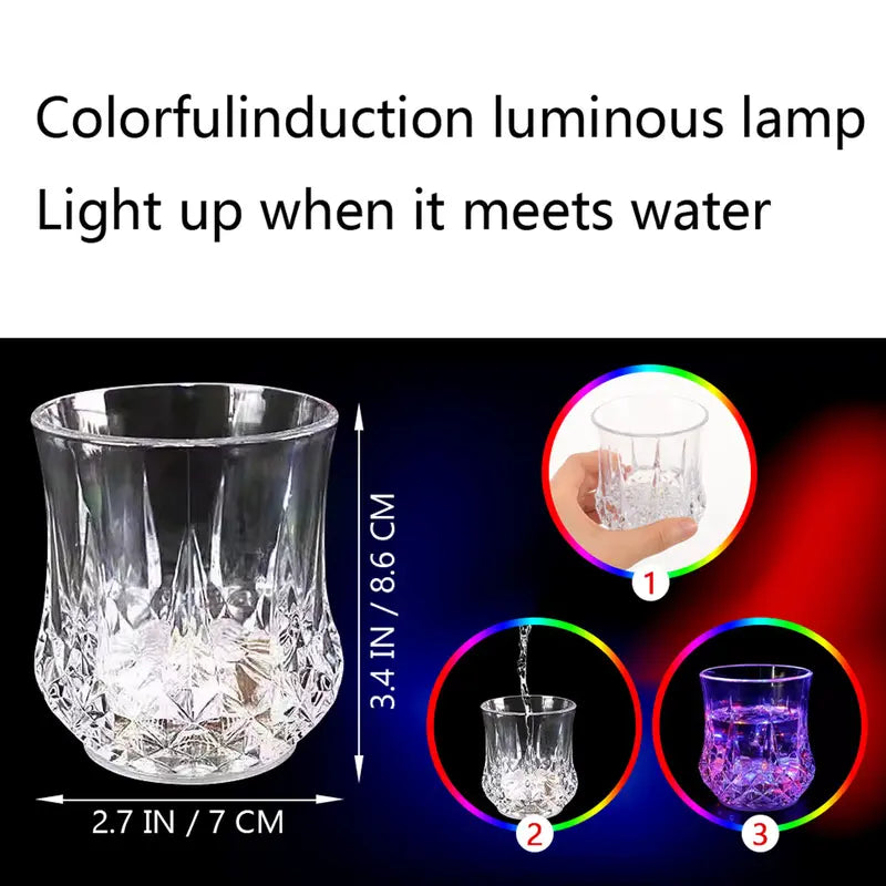 ✨ Liquid-Activated LED Light-Up Cup | Crystal-Style Party Drinkware