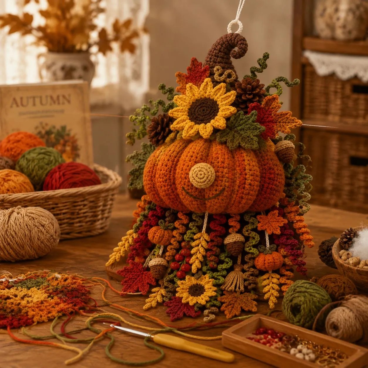 ⏳ Last Day 49% OFF – 🧶 DIY Dimensional Seasonal Crochet Door Hanger Kit Collection | Coordinated Yarn, Filling, Accessories & Step-by-Step Instructions Included 💕