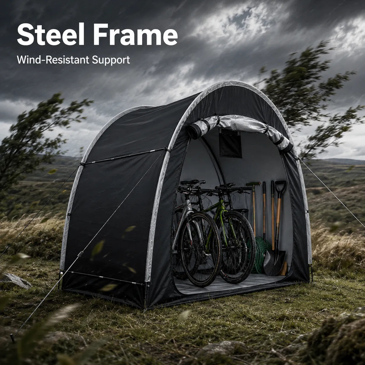 🚲 Outdoor Bike Storage Tent | 3000mm Heavy Waterproof Windproof Shelter 🌧️ For Bicycles, Motorcycles & Garden Outdoor Gear Storage