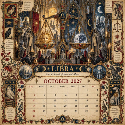 ⏳ Last Day 49% OFF – 🔮 2027 Zodiac Grimoire Desk Calendar | 12 Medieval-Inspired Zodiac Artworks for Astrology & Gothic Art Lovers ✨