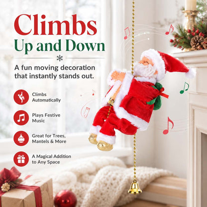 2026 BEST GIFT TO FAMILY Electric Climbing Santa Claus Musical Toys
