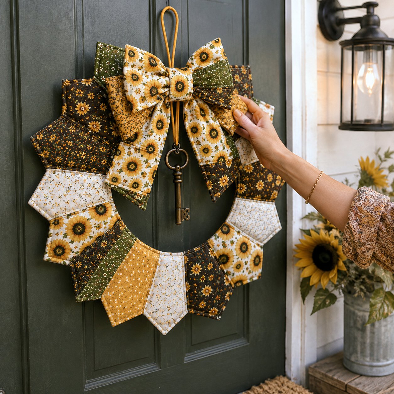 ⏳ Last Day 49% OFF – 🌿 Beginner-Friendly DIY Seasonal Patchwork Wreath Kit Collection | Complete Kit with Coordinated Fabrics, Wreath Materials & Step-by-Step Guide Included 💕