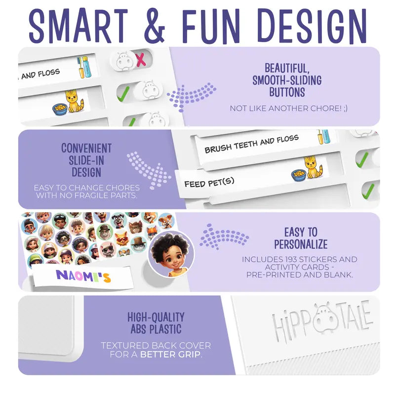 🌟 Magnetic Kids Routine Chart – Daily Chore Checklist with Reusable Stickers & Visual Task Icons