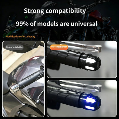 🎉⚡ LED Motorcycle Bar End Turn Signals – 4 Colors, Universal Fit 99% of Models⚡