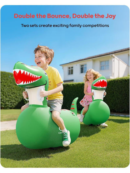 🦖QPAU Inflatable Dinosaur Ride-On Toy for Kids