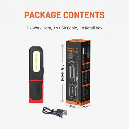 🔦 Magnetische LED Working Light USB Rechargeable Portable Inspection Trouble Light Lamp Super-Bright for Truck Car Repair