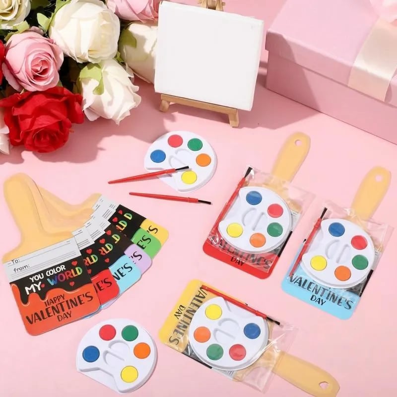 Mini Watercolor Paint Sets For Valentines Day Gifts
