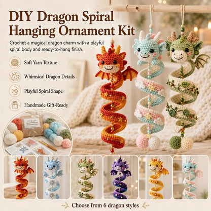 ⏳ Last Day 49% OFF – 🐉 Beginner-Friendly DIY Enchanted Dragon Spiral Hanging Ornament Kit | Complete Kit with All Tools & Step-by-Step Guide Included 💕